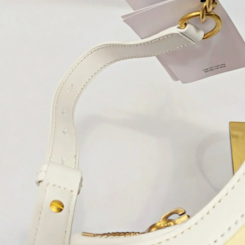Balmain B-Army Postcard Canvas & Leather Shoulder Hobo Bag (MSRP $1,850)